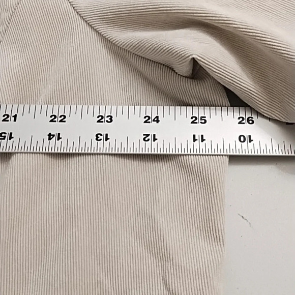 CJ Banks 2X Soft Fine Waled Corduroy Jacket Pockets Lightweight Cream/Tan Zip-up - Picture 4 of 10